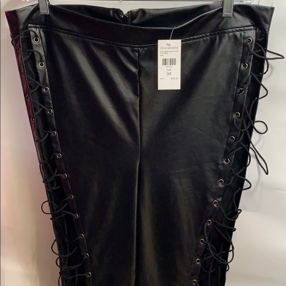Fashion Nova Wild Hearts Lace Up Pants